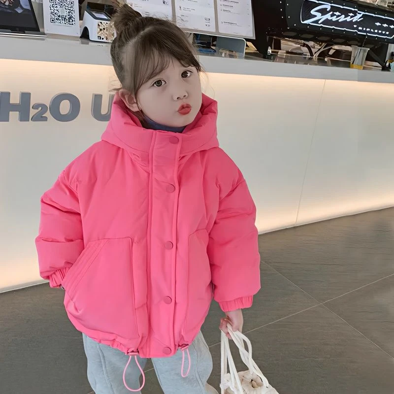 女童冬季衣短款加厚保暖韩版中大童女孩羽绒服面包服休闲
