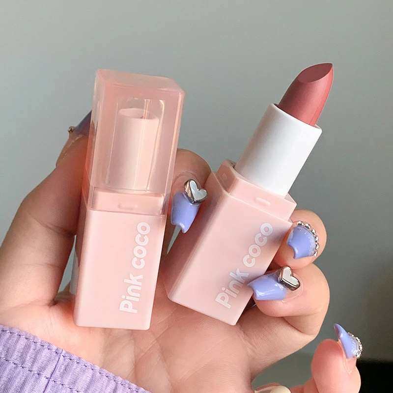 Pinkcoco奶霜绒雾学生可爱少女心学生膏体雾面哑光唇釉不柔雾口红