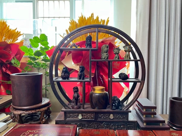 大红酸枝博古架孤品