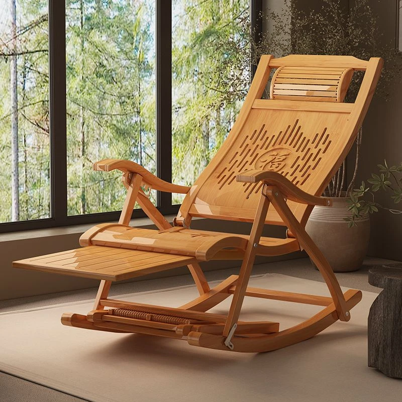 躺椅摇摇椅大人阳台家用休闲折叠椅懒人逍遥椅客厅坐躺两用晒太阳