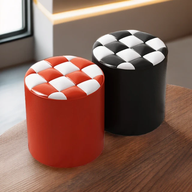 家用时尚小凳子实木小皮凳精品换鞋凳创意沙发皮凳儿童成人圆凳子