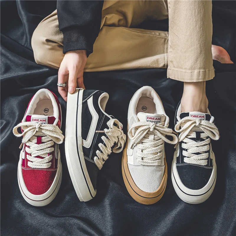 经典百搭厚底帆布鞋男夏季透气低帮男士休闲板鞋黑色鞋子男款潮鞋