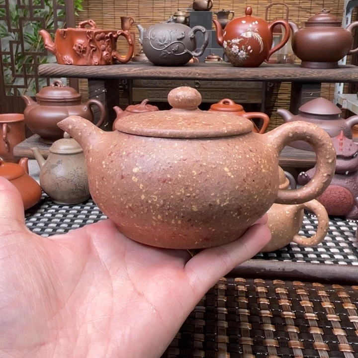 紫砂茶壶宜兴原矿紫砂手工制260