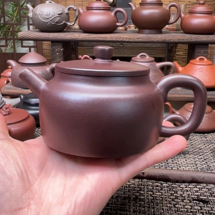 紫砂茶壶宜兴原矿紫砂手工制220