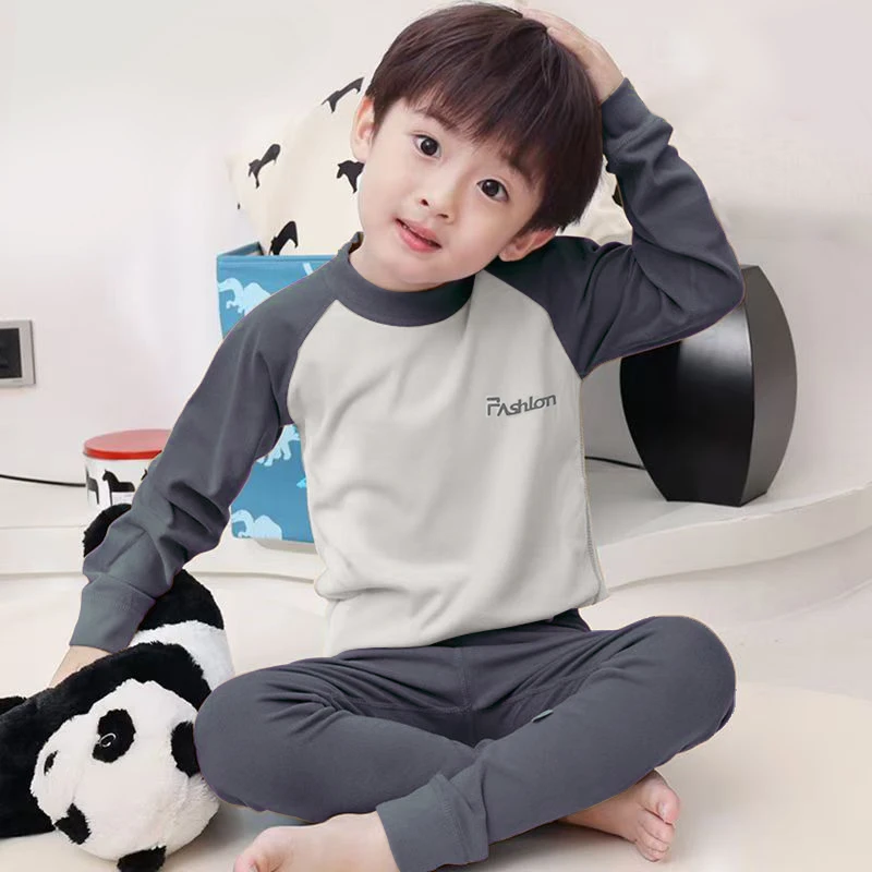 儿童秋衣秋裤套装校服内搭春秋季内衣套装中大家居服宝宝打底睡衣