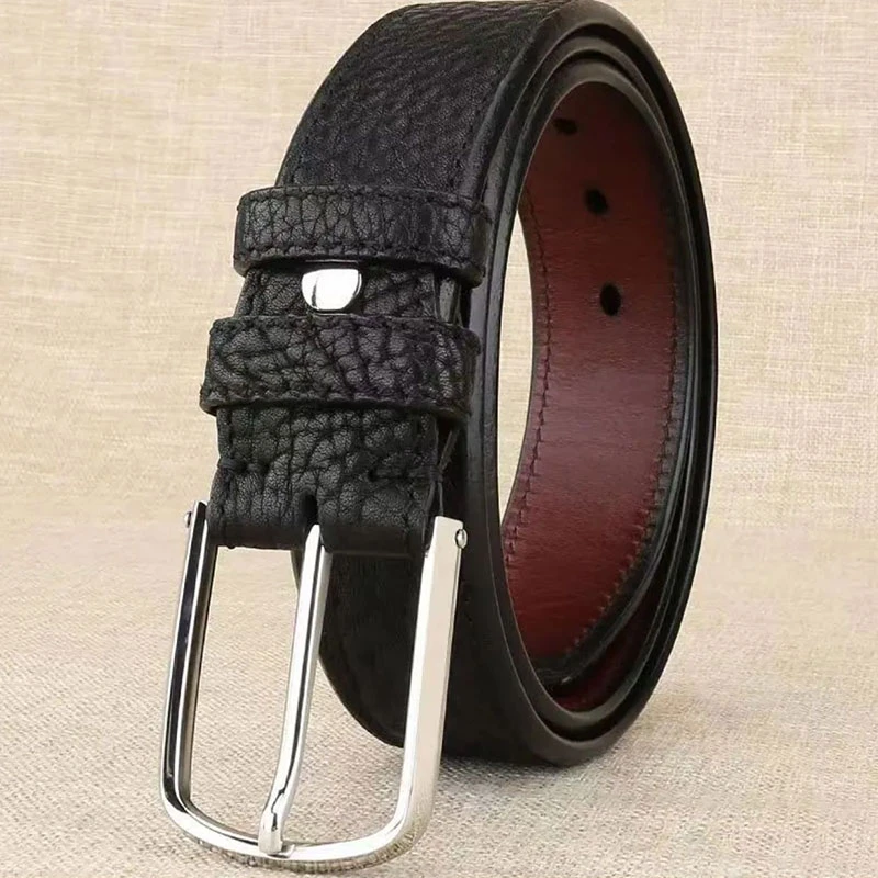 头层牛皮男士加厚5.0头层针扣稀有牛皮腰带潮皮带休闲百搭时尚
