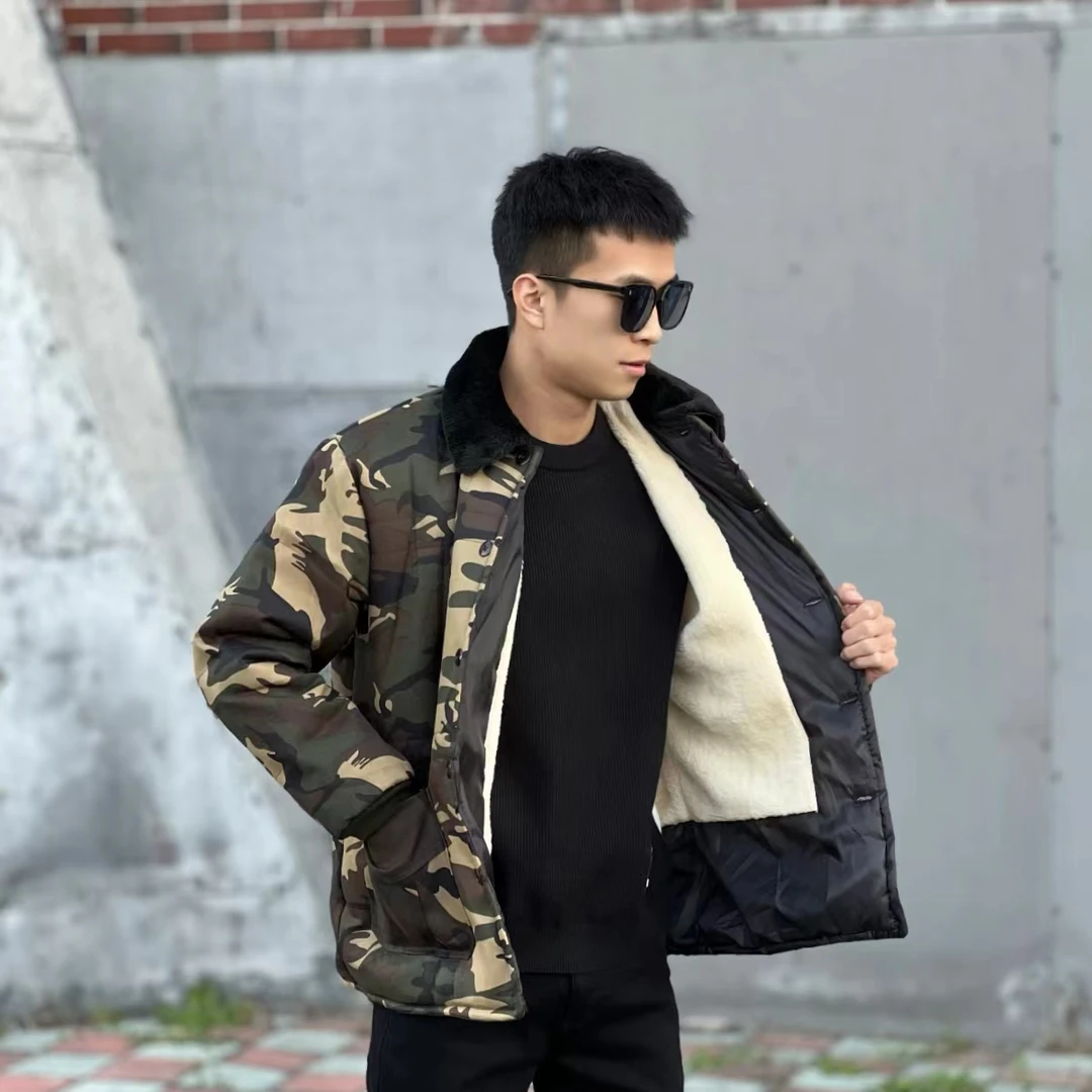 迷彩大棉袄保暖外套加厚
