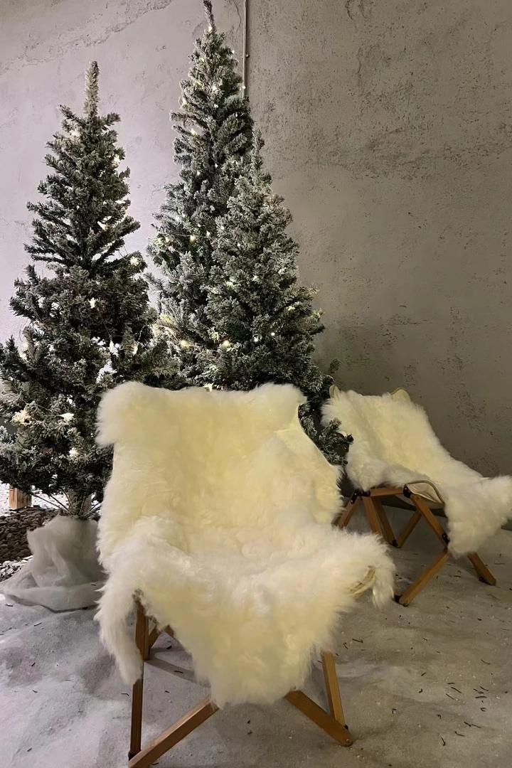 整张羊皮异形长毛绒创意坐垫毛毛沙发垫阳台飘窗垫车载椅垫卧室