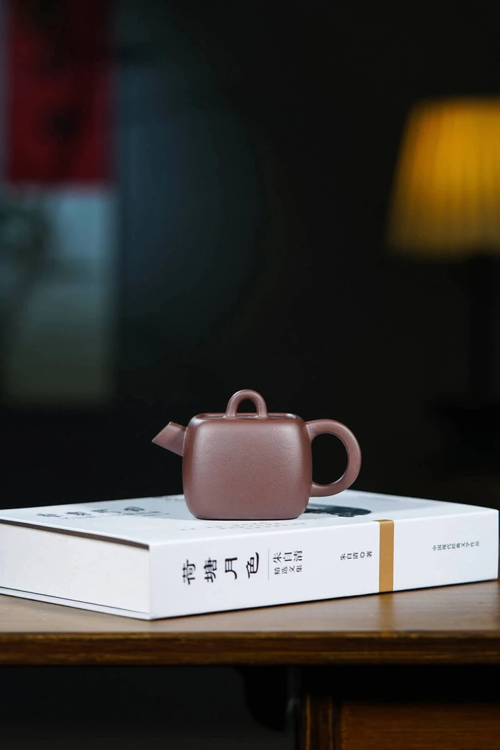 原创【青朋】150cc/220cc火箭嘴四方壶小容量紫泥全手工