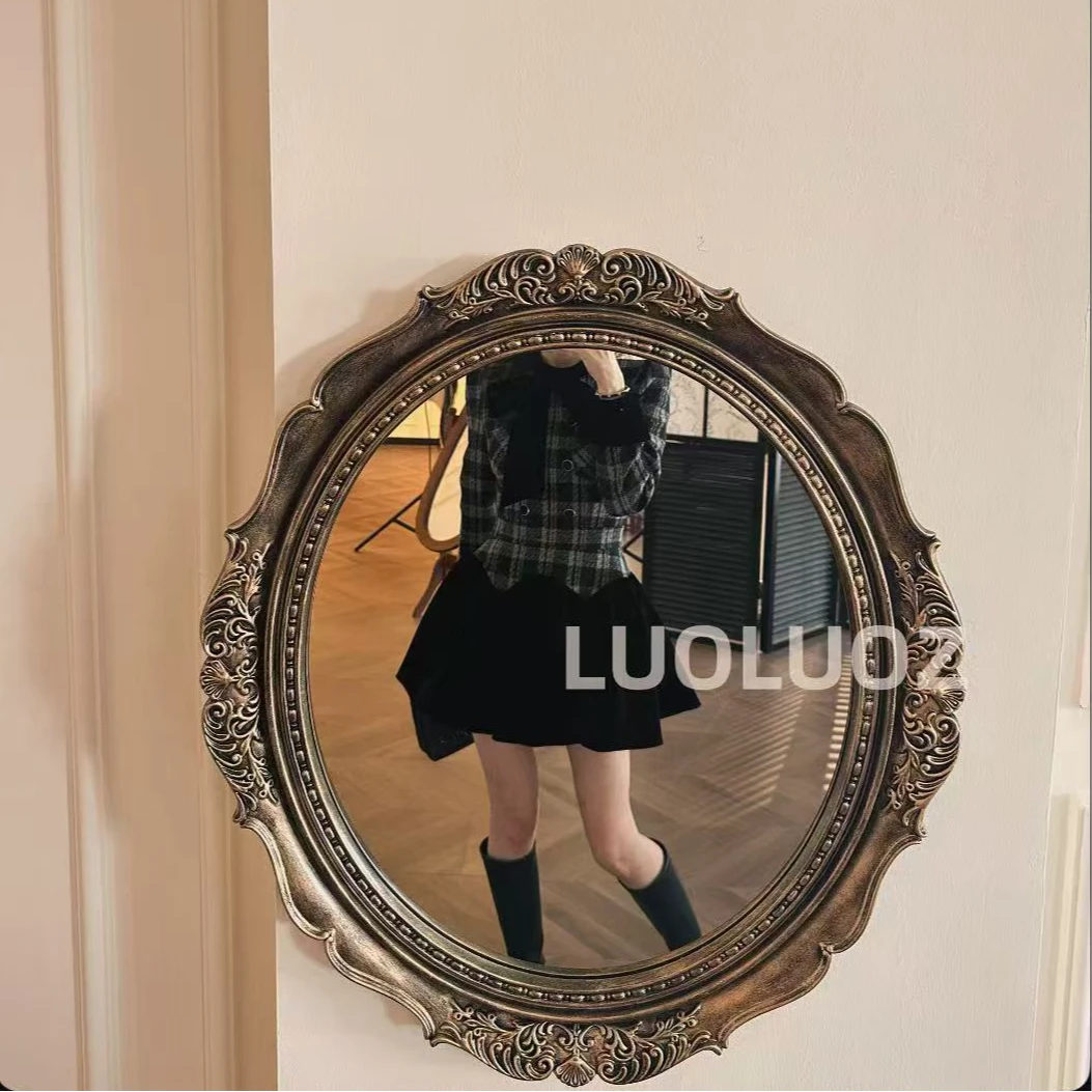 【现货】LUOLUOZ【芳心捕手】高级感气质撞色拼接短款收腰连衣裙JF370