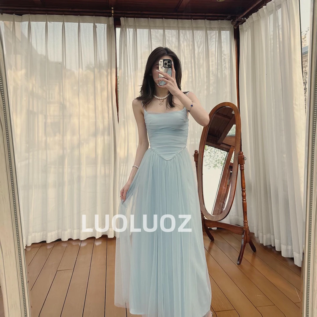 【现货】LUOLUOZ【封神杀手锏】绝美吊带女神范气质时尚连衣裙G9082