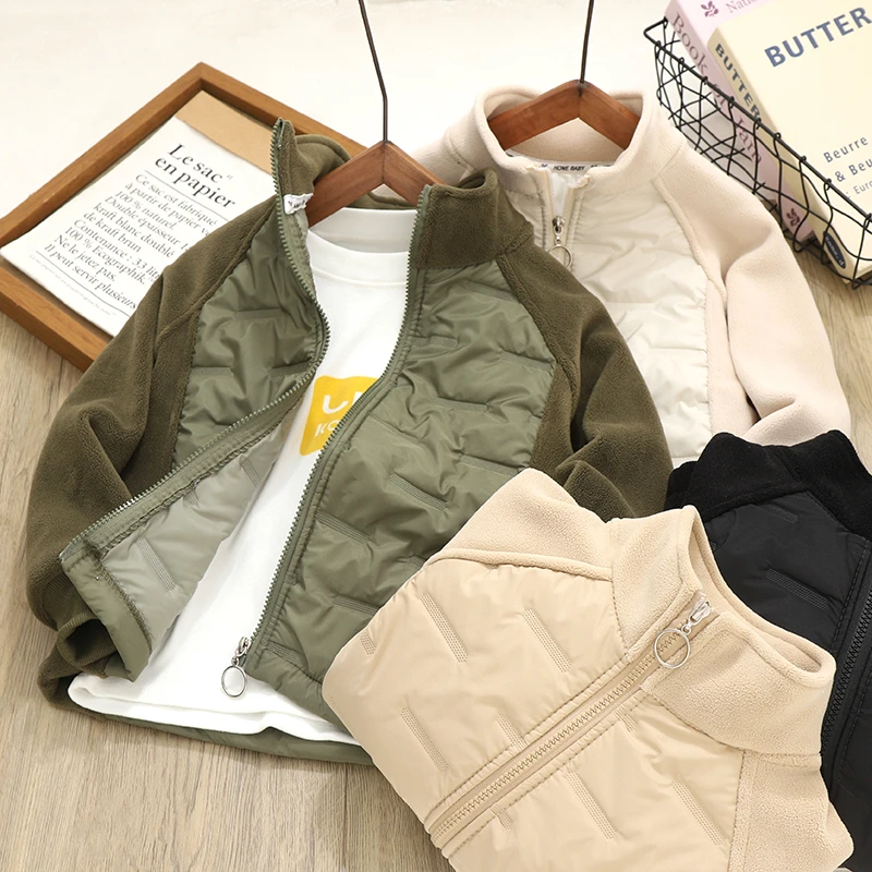 2025冬季新款男童夹棉加厚外套秋冬装儿童防风加绒男孩保暖棉衣潮