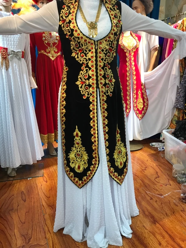 时尚民族服饰黑色皇后领马甲