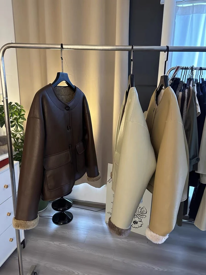 23新款冬季新款设计师双面穿外套6798