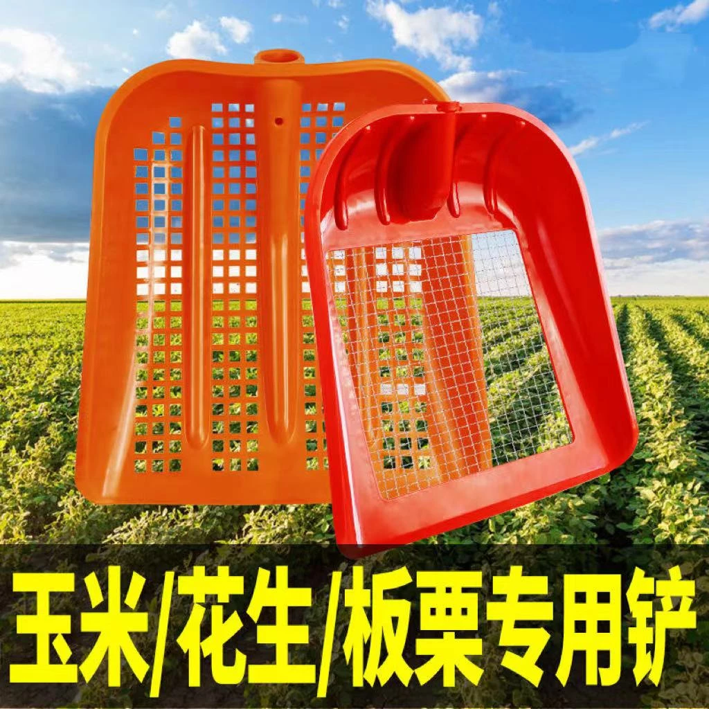 加厚花生塑料筛子玉米粮食铲筛土镂空过滤漏眼铲筛沙石筛板栗农用