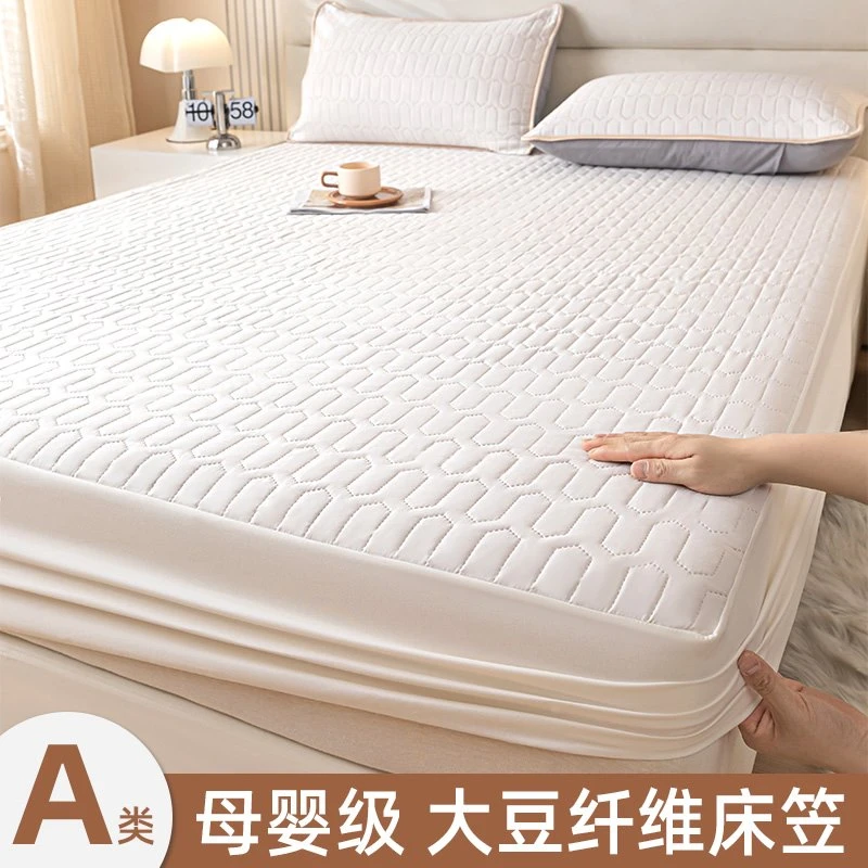 A类夹棉床笠罩单件2024夏新款全包床罩席梦思床垫保护床单三件套