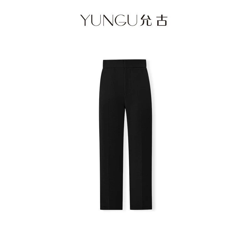 YUNGU允古【都市新贵】秋装通勤天丝绵羊毛百搭直筒显瘦时尚九分裤C