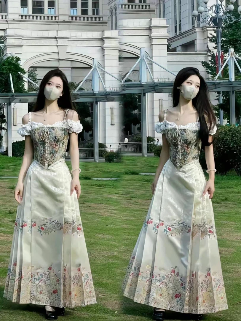 2024新款上新忆江南原创织金仿妆花马面裙显瘦夏季复古国风长款