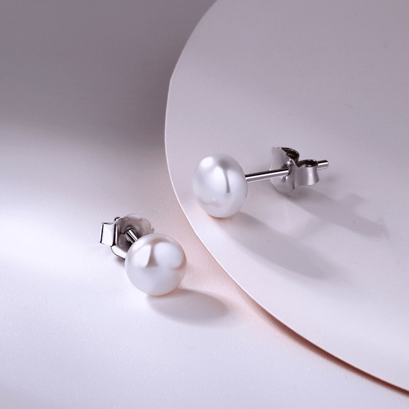 淑亚珠宝925银耳饰天然淡水珍珠耳钉耳饰耳环防过敏气质送礼款