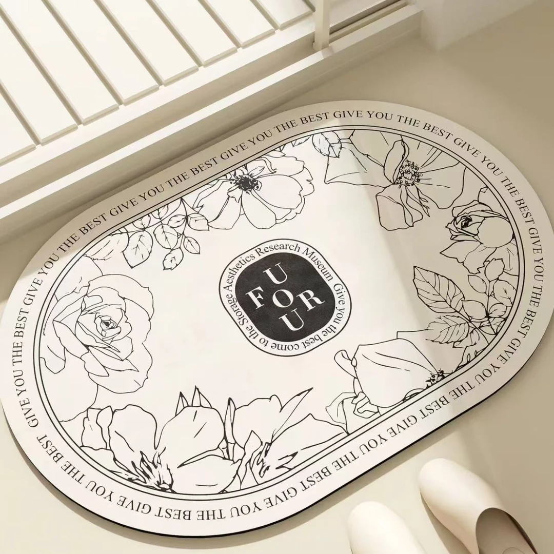 硅藻泥防滑加厚吸水厨房浴室卫生间桌台地毯