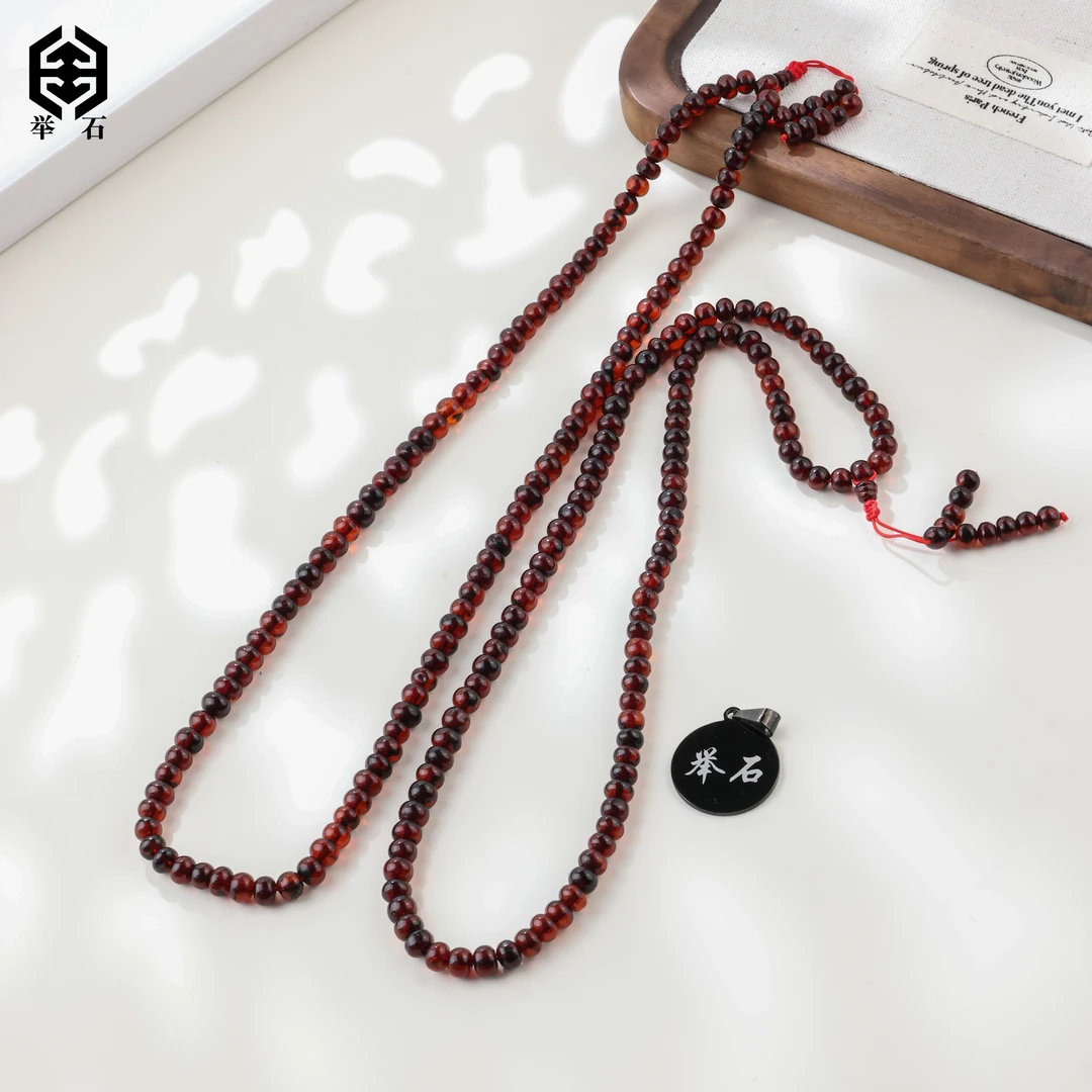 【举石饰品】X02-H78-0022琥珀珠串(一件/多样性发/约6mm）F