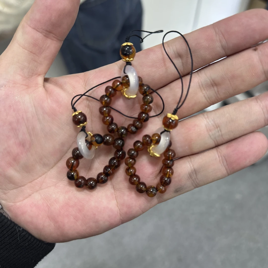 【举石饰品】X02-H78-00302琥珀饰品(一件/多样性发/约6mm）F