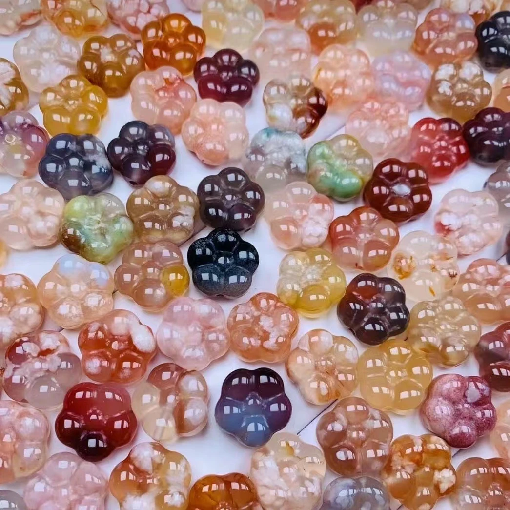 马达加斯加天然珠宝玉石樱花玛瑙手串玛瑙玉髓吊坠项链