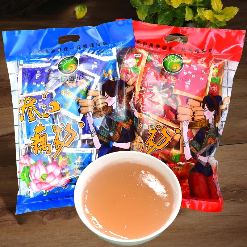 玉品莲心红枣藕粉1000g旅游藕粉抚仙湖食品云南旅游特产代餐藕粉
