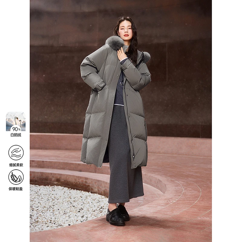 初棉开仓【拥抱暖阳】长款狐狸毛领派克羽绒服347615011-yxk