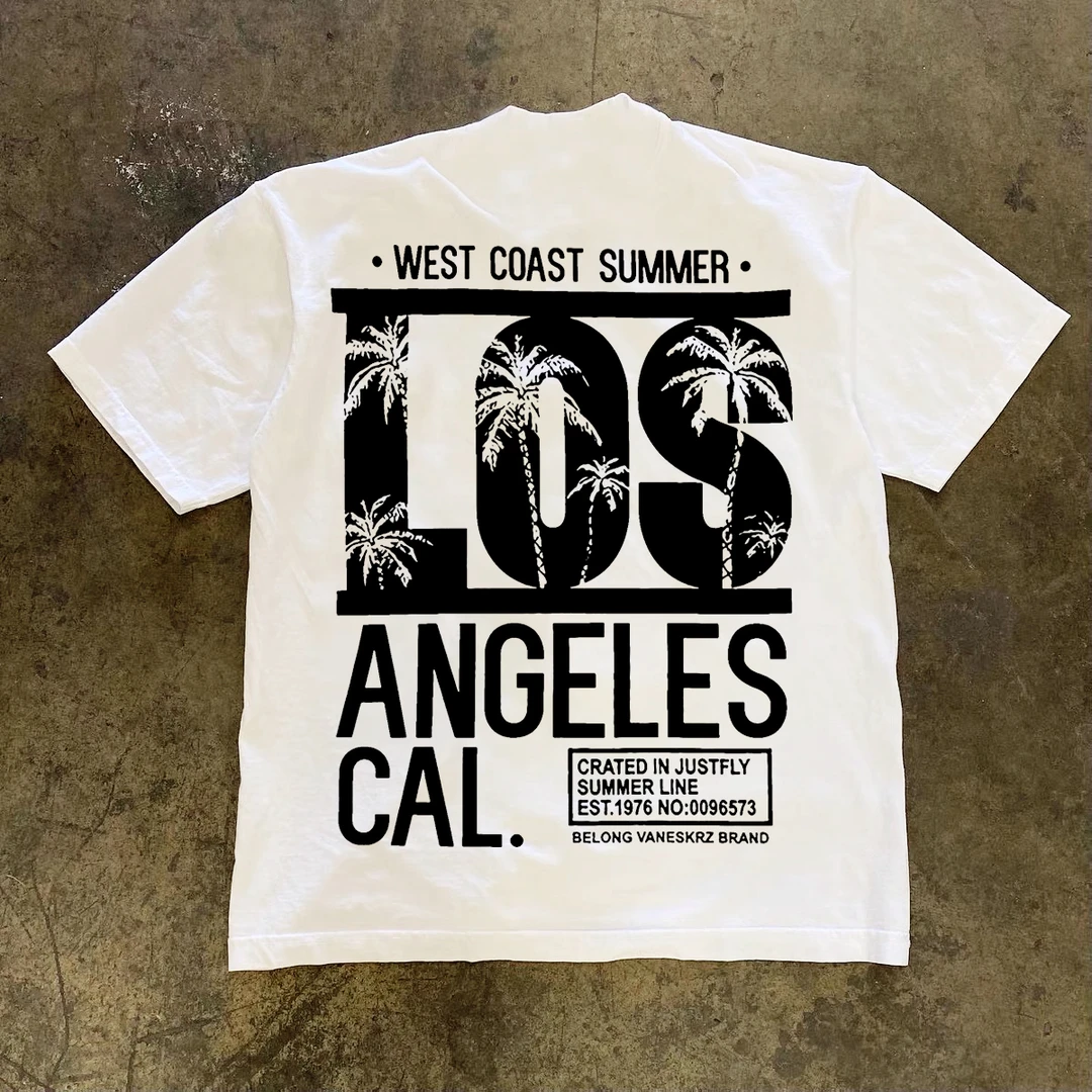 美式休闲夏季纯棉短袖T恤男士宽松百搭圆领ins潮牌情侣装半袖上衣