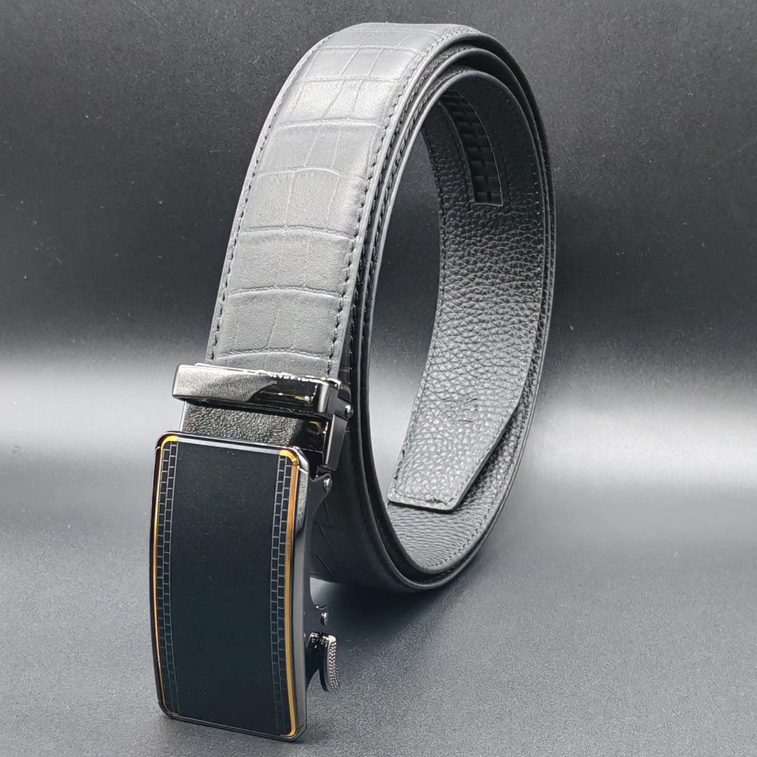 男士真皮自动扣皮带商务休闲百搭高档牛皮腰带