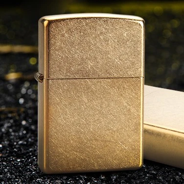 ZIPPO打火机207G黄铜花沙防风做旧官方正品经典复古高档TCJ1