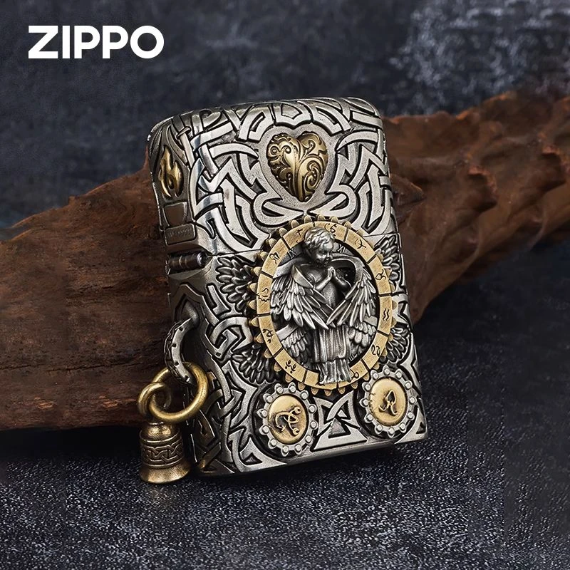 Zippo打火机六翼天使爱之精灵创意送礼芝宝正品煤油正品防风DYJ1