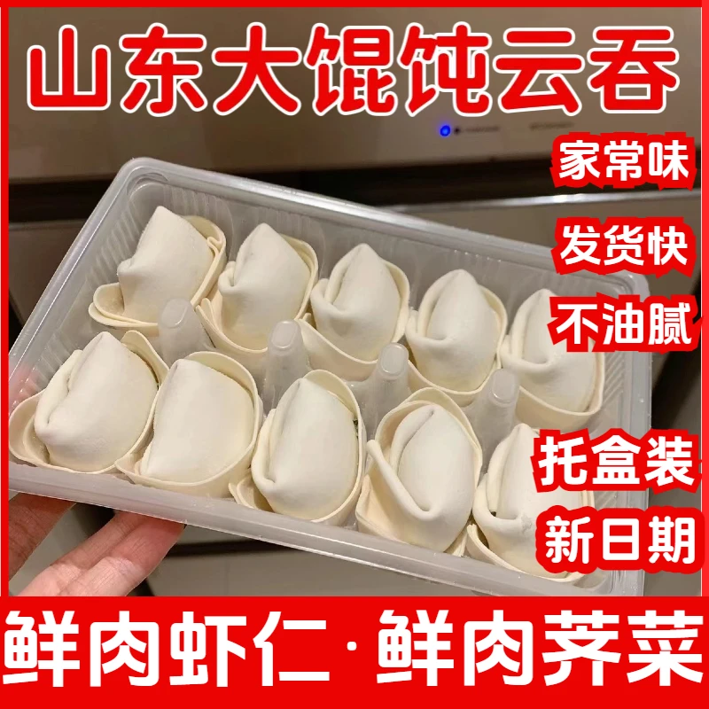 手工馄饨虾仁肉馄饨荠菜大馄饨早餐速食半成品商用一整箱云吞混沌