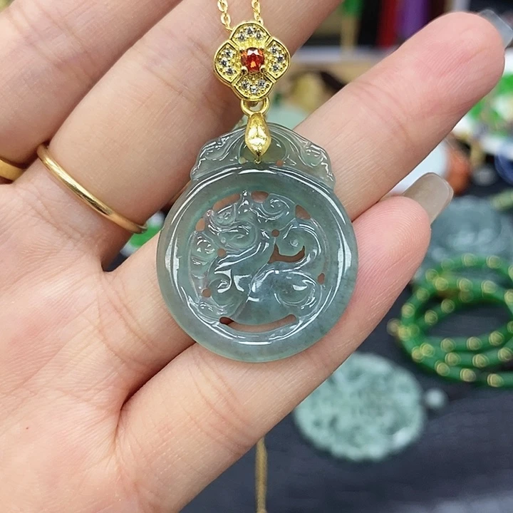 翡翠颈饰未镶嵌项链37