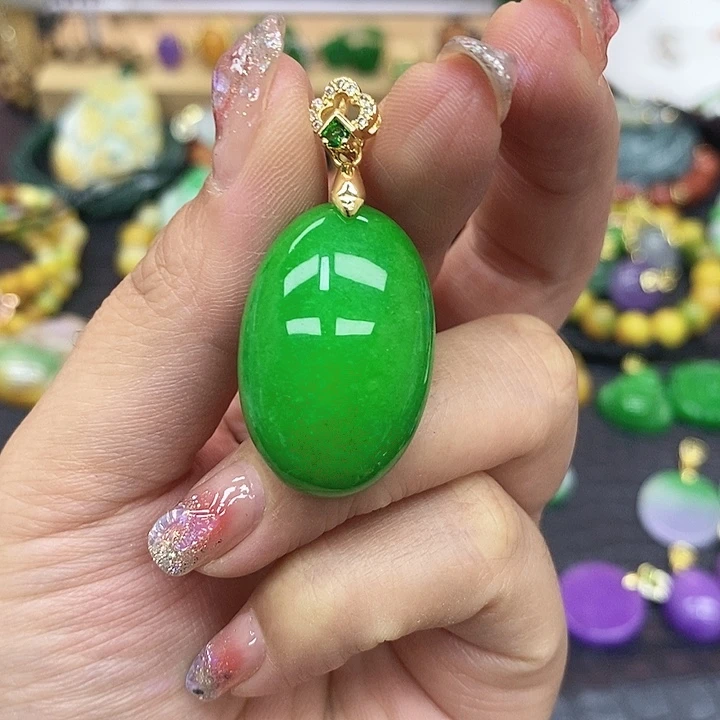 翡翠颈饰14K金镶嵌项链27