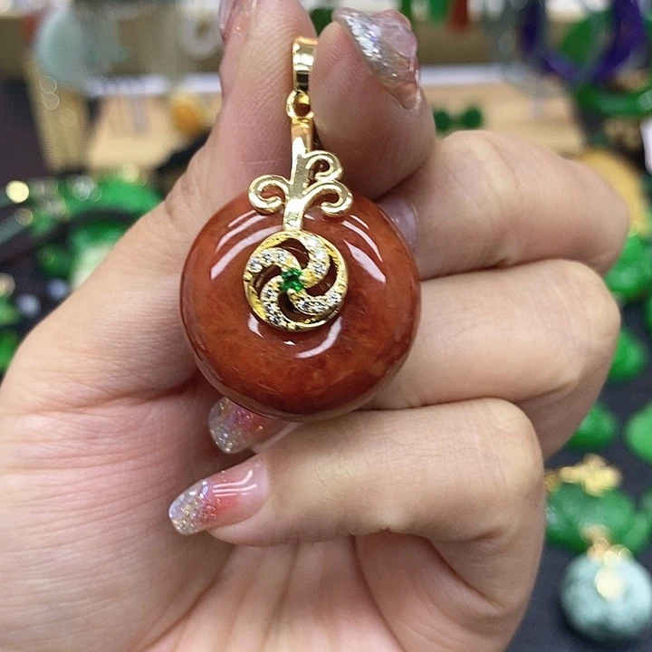 翡翠颈饰14K金镶嵌项链44