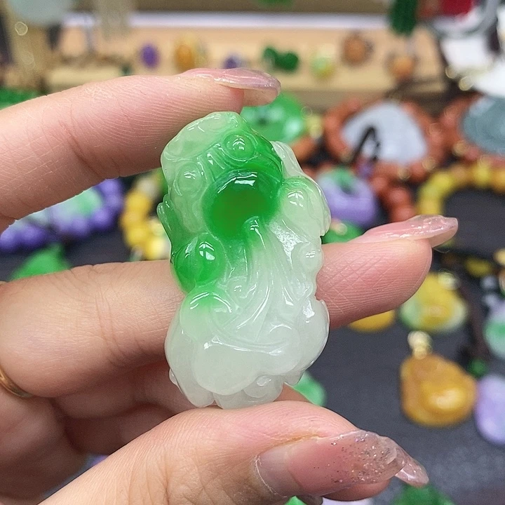 翡翠颈饰14K金镶嵌聽****i项链41