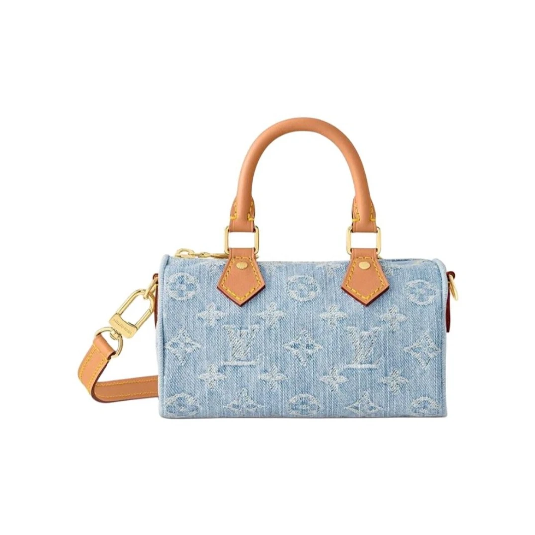 全新未使用 LouisVuitton/路易威登 【小花念念】Speedy Nano 牛仔