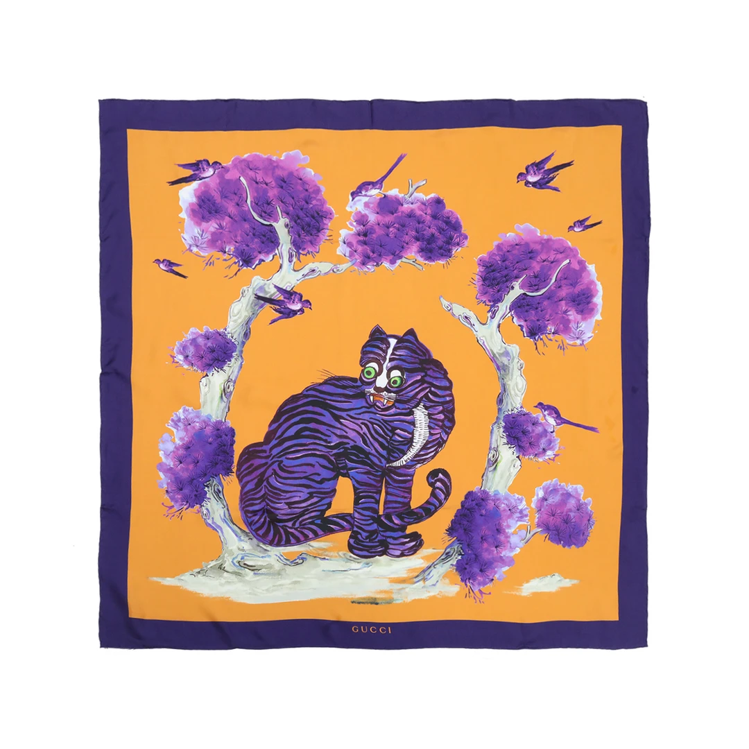 99新 GUCCI/古驰 【小花念念】gucci 印花丝巾