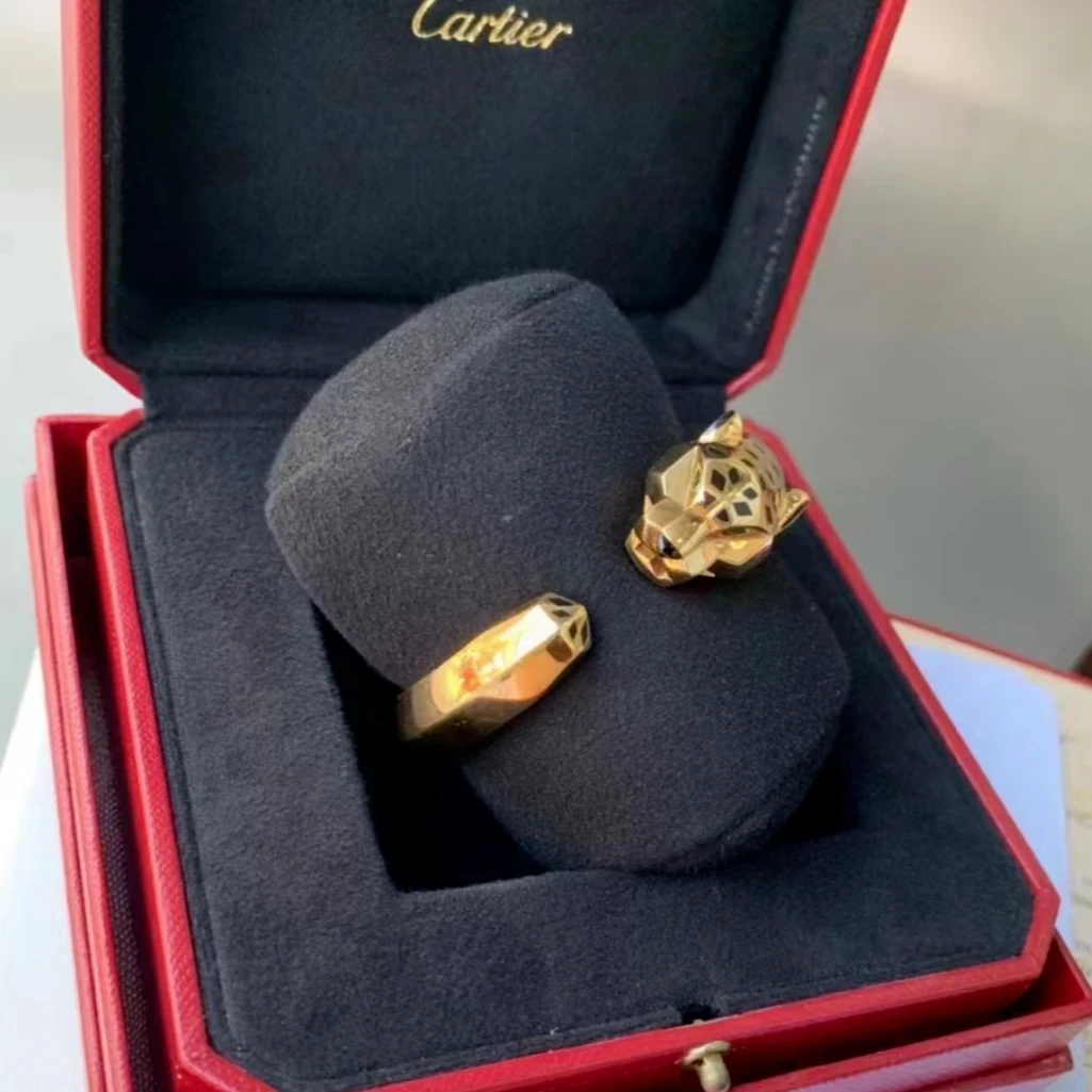 99新 Cartier/卡地亚 欢欢活动 勇敢反叛豹子头手镯 18K黄金 17号