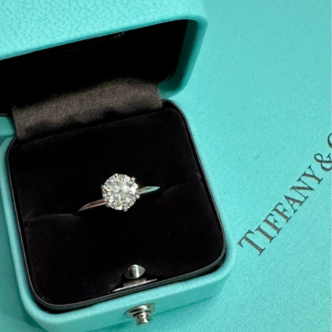99新 Tiffany & Co./蒂芙尼 小花6欢 六爪 钻戒 1.53ct