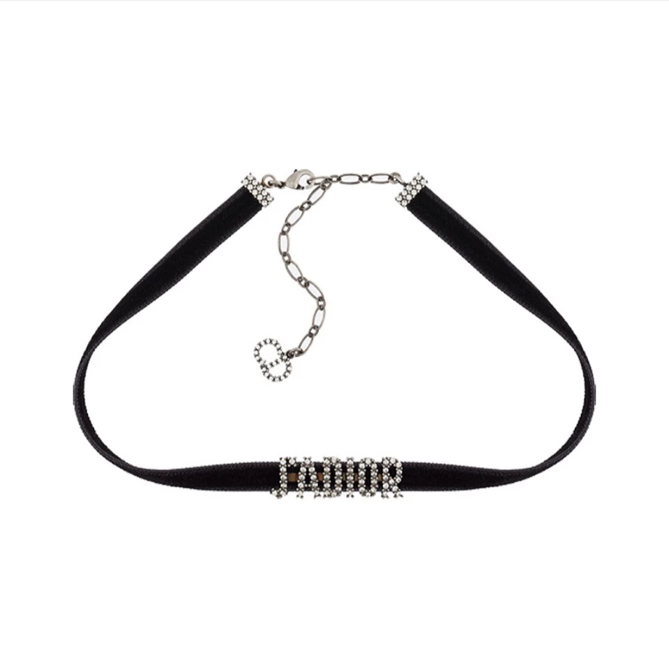 全新未使用 DIOR/迪奥 【小花念念】JADIOR 水钻颈链 (Choker)