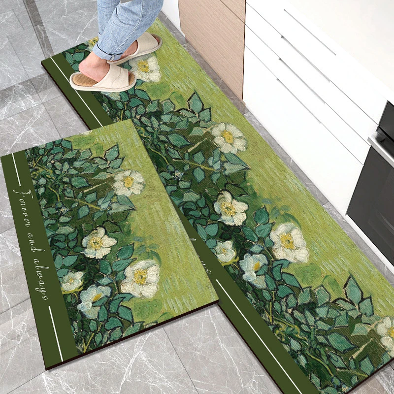 软硅藻泥厨房地垫防滑防油可擦免洗防水厨房地毯长条吸水脚垫耐脏