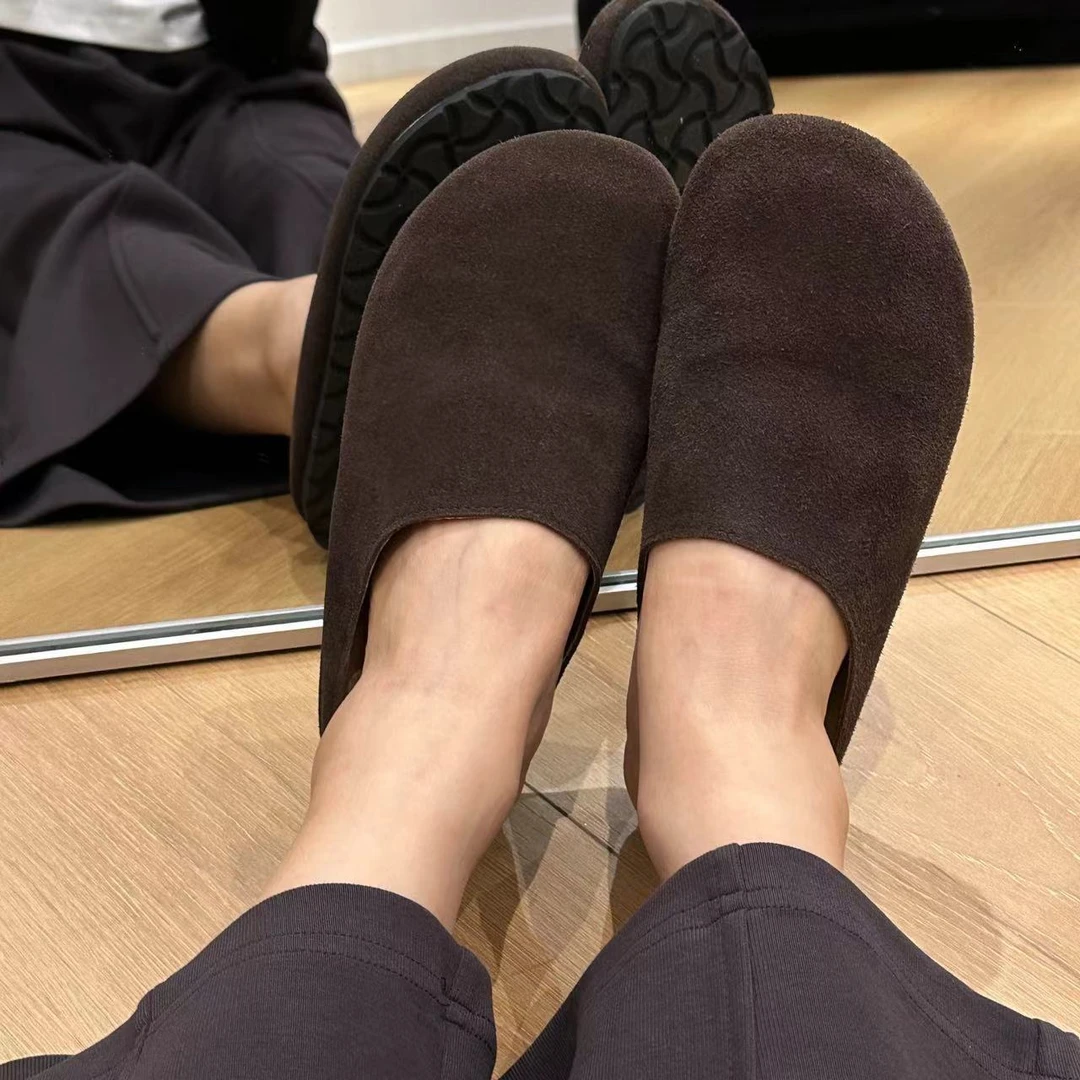 秋季极简无性别穿搭勃肯包头拖鞋4-8-30