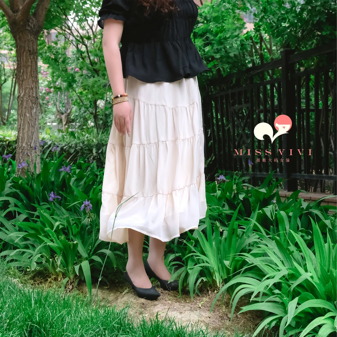 薇薇大码女装200斤MM新款春夏气质碎花甜美时尚高腰显瘦半身裙