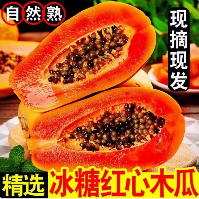 [全爸专属]云南红心牛奶木瓜冰糖心树上熟木瓜细腻香甜