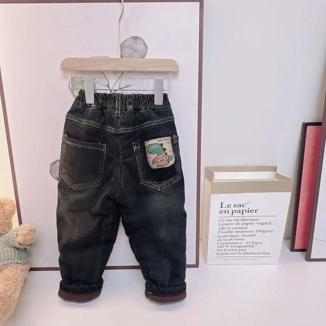 【自营｜水洗软牛仔 夹棉加厚 】男童冬款牛仔裤棉裤1205005