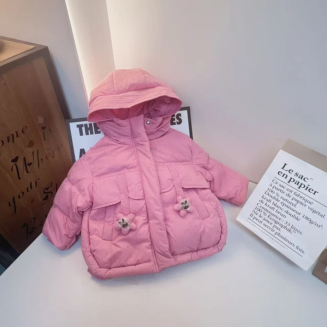 【自营｜线下款！ 白鸭绒 可爱风设计】女童冬款羽绒服外套1112001