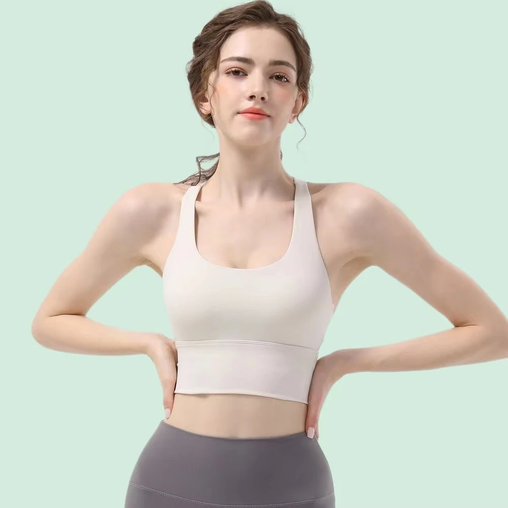 背心运动瑜伽舒适美背肩带弹力美观高弹高强度无钢圈外穿夏季女士